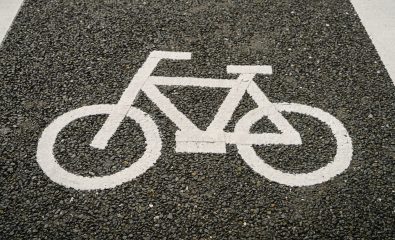 Lane for bicycle on the road