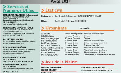 Bulletin municipal Août 2024