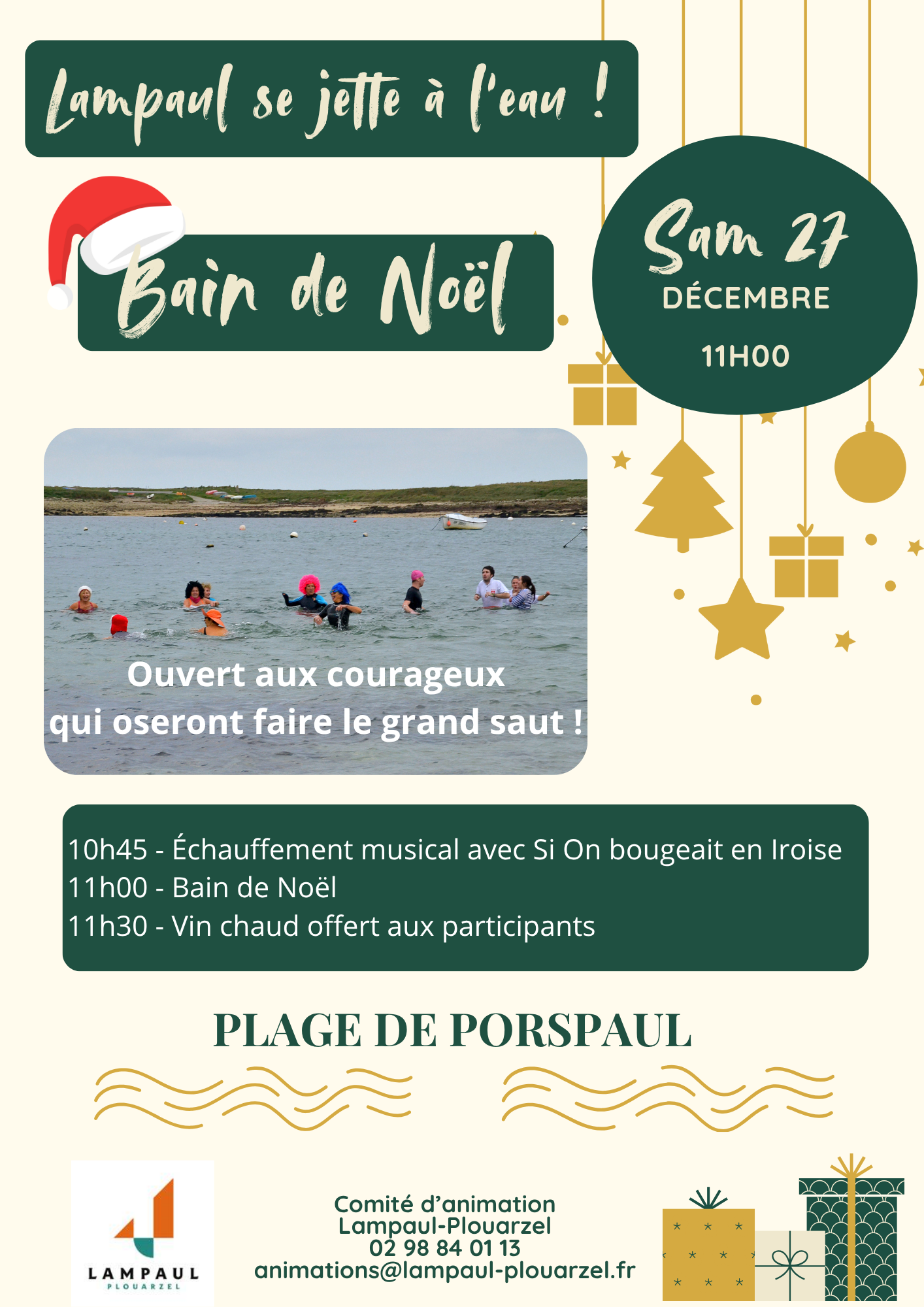 affiche bain de Noël 2025